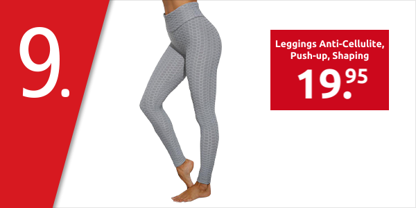 Leggings Anti-Cellulite, Push-up, Shaping, grau