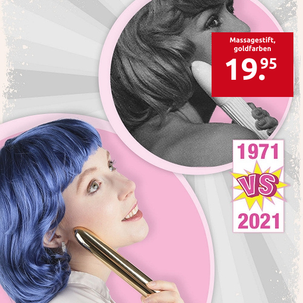 Massagestift «50 Jahre», goldfarben