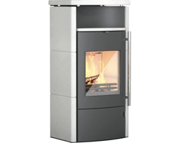 Kaminofen Accente Turin 2.0 Deluxe Sandstein 6 kW mit Wärmefach