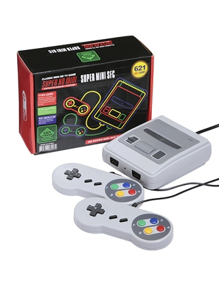Spielkonsole Super Mini Classic, 621 Spiele, 2 Controller, HDMI-Kabel