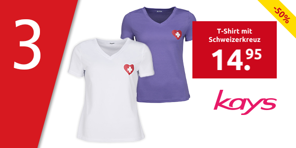 T-Shirt mit Schweizerkreuz