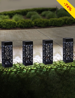 Solarlampe «Cube», 4 Stück