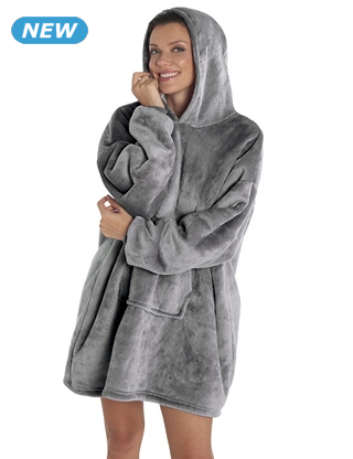 Fleecepullover, grau