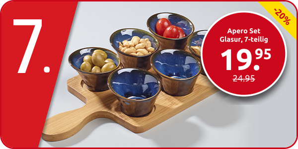Apero Set Glasur, 7-teilig