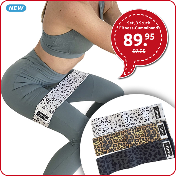 Fitness-Gummiband, Set, 3 Stück