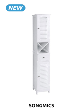 SONGMICS Badezimmersäule «Manon», weiss