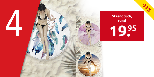 Strandtuch, rund, Ø 150 cm, «Traumfänger»