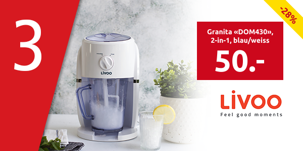 Livoo Granita «DOM430», 2-in-1, blau/weiss