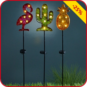 Solarlampen-Sticks, 3 Stück