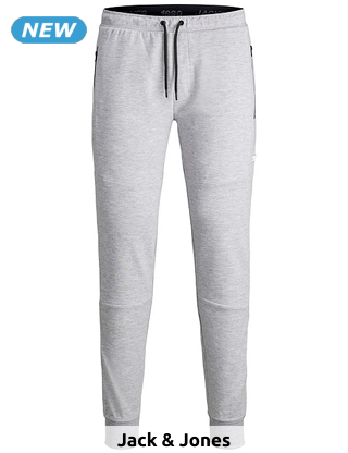 JACK & JONES Jogginghose für Herren, grau meliert