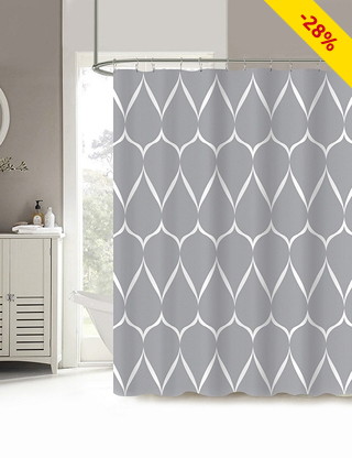 Duschvorhang «Avallon», 180 x 180 cm, grau