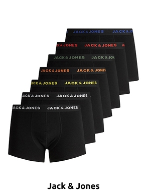 Jack & Jones Boxer, verschiedenfarbiges Logo, 7er-Pack, schwarz