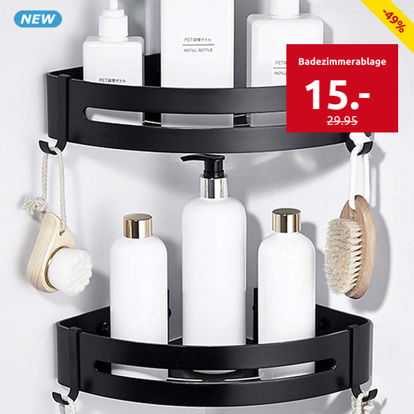 Badezimmerablage, L28xB21xH4,5 cm