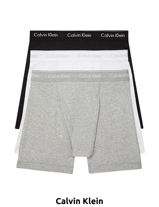 Calvin Klein Boxer, 3er-Set, weiss/grau/schwarz