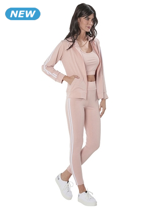 Sport-Ensemble, 3-teilig, rosa