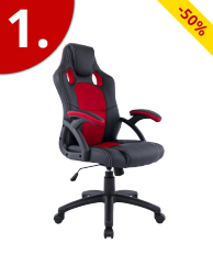Bürostuhl «Racer», in Schwarz/Rot