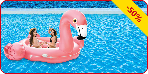 Aufblasbarer Flamingo maxi, 4 Personen