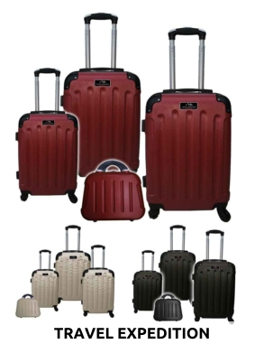 TRAVEL EXPEDITION Kofferset «Star», 4-teilig, rot