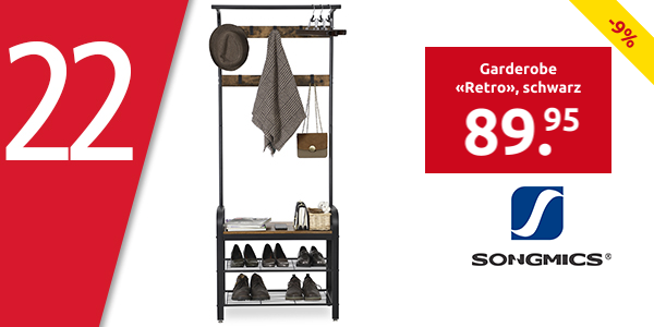 Garderobe «Retro», schwarz