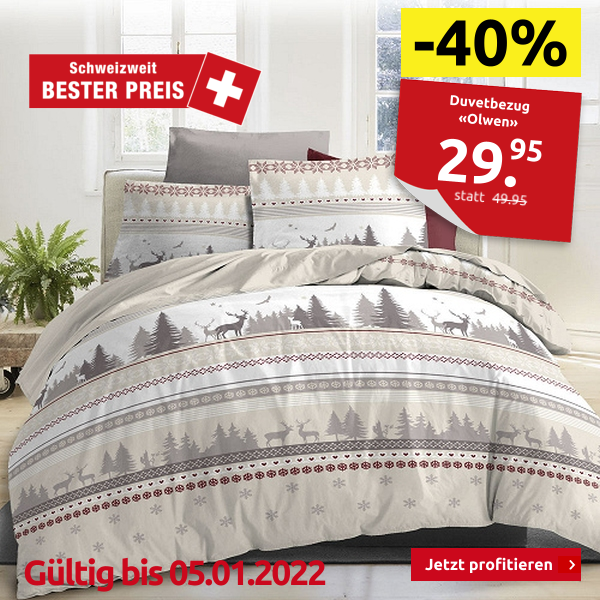 Duvetbezug «Olwen» 160 x 210 cm + Pfulmenbezug 65 x 100 cm