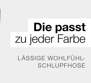 Die passt zu jeder Farbe | LÄSSIGE WOHLFÜHL-SCHLUPFHOSE