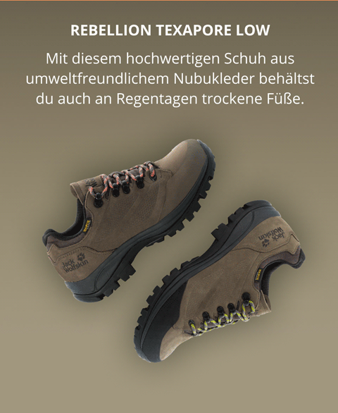Mit diesem hochwertigen Schuh aus umweltfreundlichem Nubukleder behältst du auch an Regentagen trockene Füße.