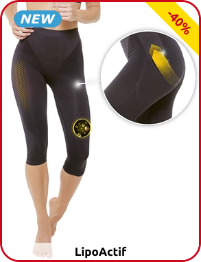 Lipoactif Caprihose massierend in Schwarz