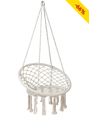 Hängesessel «Makramee», beige