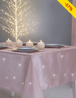 Tischdecke «Silk», 140 x 350 cm, rosa