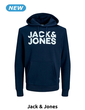 JACK&JONES Pullover, mit Kapuze, navy