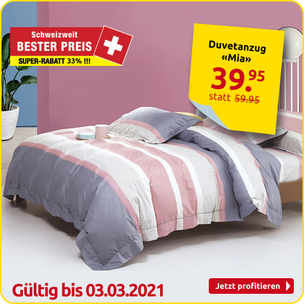 Duvetanzug «Mia» 160 x 210 cm + Pfulmenanzug 65 x 100 cm