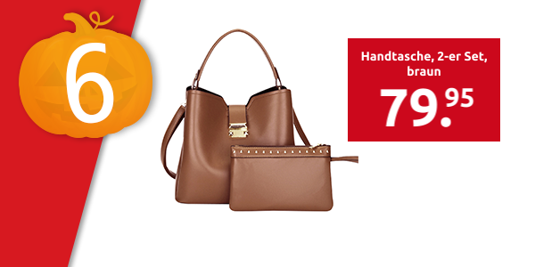 Handtasche, 2-er Set, mit Reissverschlusstasche und abnehmbarer Schulterriemen, 