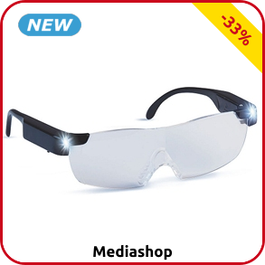 LED-Vergrösserungsbrille mit Lupeneffekt «Zoom Magix LED»