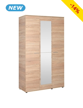 Kleiderschrank «Bick», B 120 x H 212 x T 52 cm, Dekor eiche