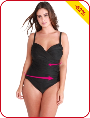 Einteiler mit asymmetrischer Drapierung