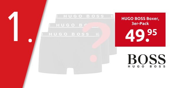 HUGO BOSS Boxer, 3er-Pack, in Schwarz