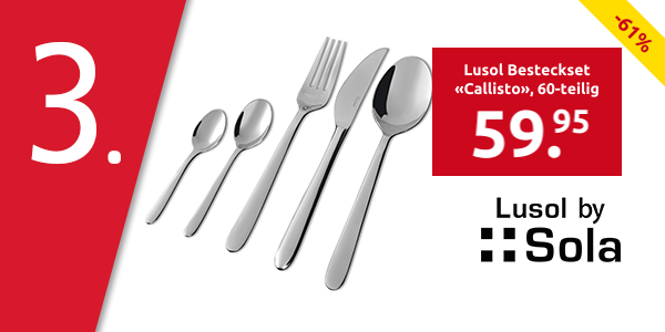 Lusol Besteckset «Callisto», 60-teilig für 12 Personen