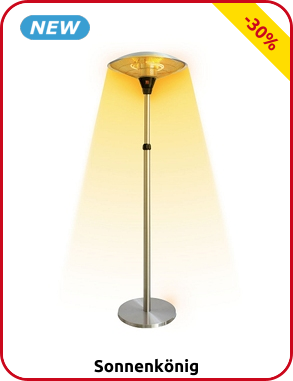 Sonnenkönig Wärmepilz «Elektro Chrom», H 160 - 205 cm