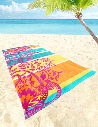 Strandtuch «Sandra», 90x180 cm, bunt
