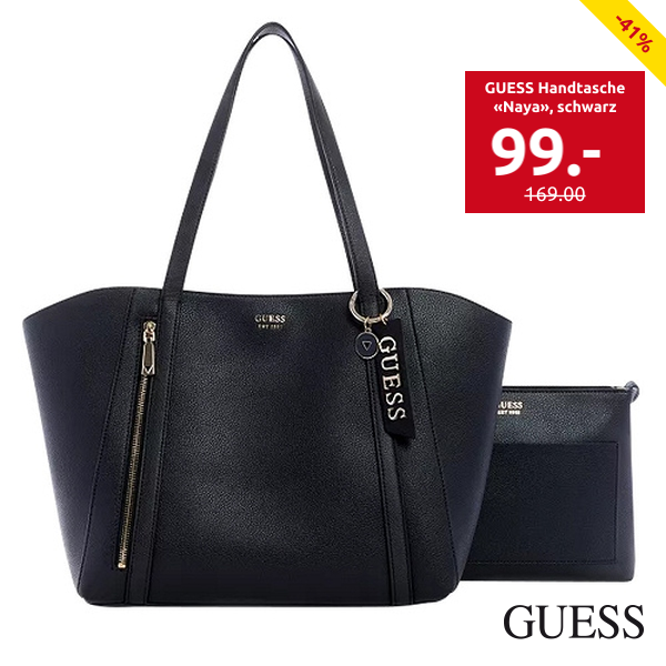 GUESS Handtasche «Naya», schwarz