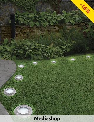 Solarlampen «Disk Lights», 8er-Set, mit 4 LEDs pro Leuchte