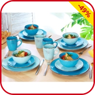 Kombiservice «Blue», 16-teilig