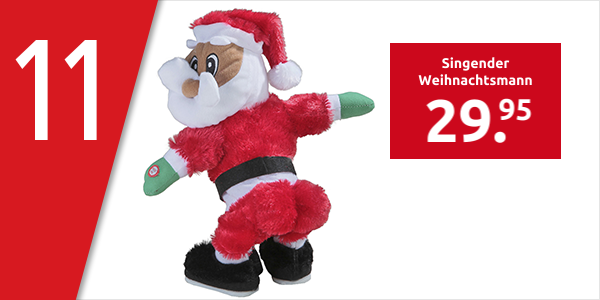 Singender Weihnachtsmann mit Bewegung und Sound