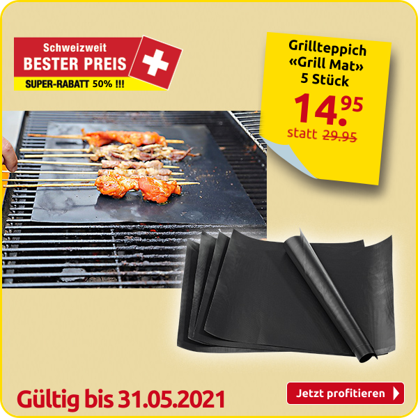 Grillteppich «Grill Mat», 5 Stück