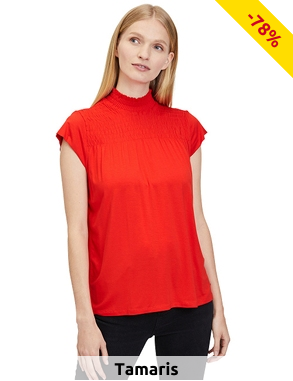 Tamaris T-Shirt «Caan», rot
