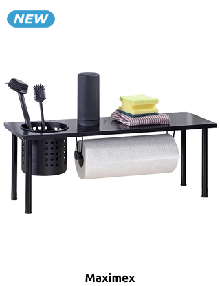 Maximex niedrige Ablage, mit Haushaltspapier-Halter & Behälter