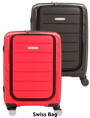 SWISSBAGS Koffer mit Tasche «Oxygen», 55x40x23 cm, schwarz