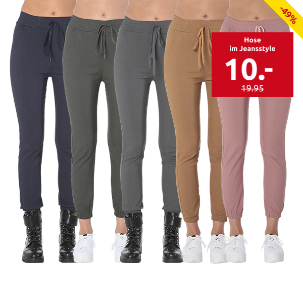 Hose im Jeansstyle, rosa