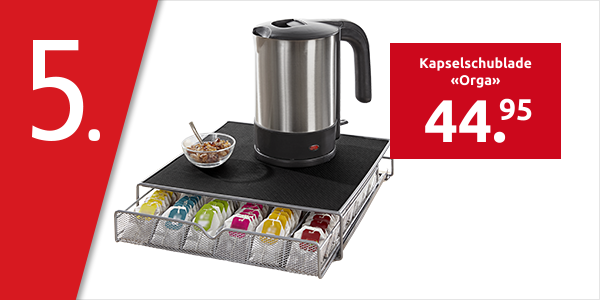 Kapselschublade «Orga», Metall/Kunststoff