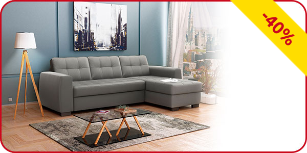 Schlaf-Ecksofa «Donna», grau